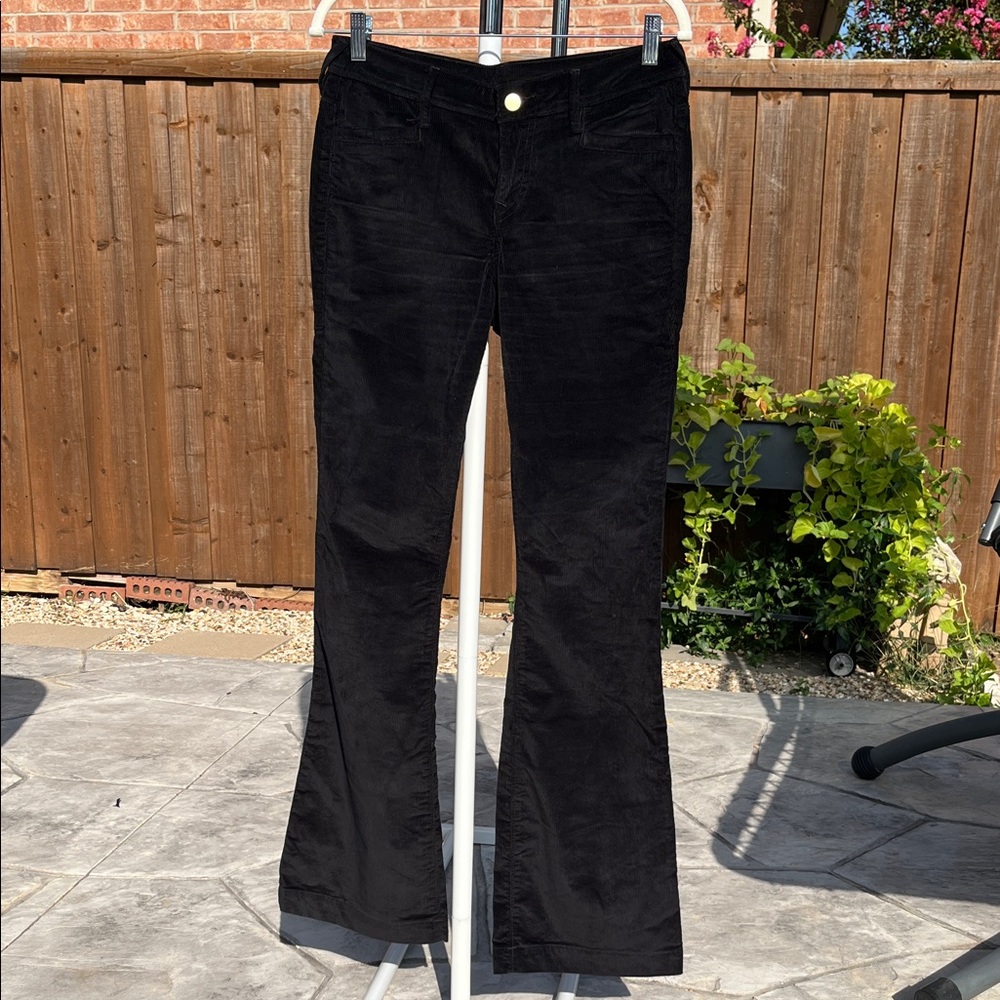 True Religion Black Corduroy Flare Pants